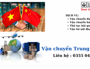 VẬN CHUYỂN DOOR TO DOOR TỪ TRUNG QUỐC VỀ VIỆT NAM